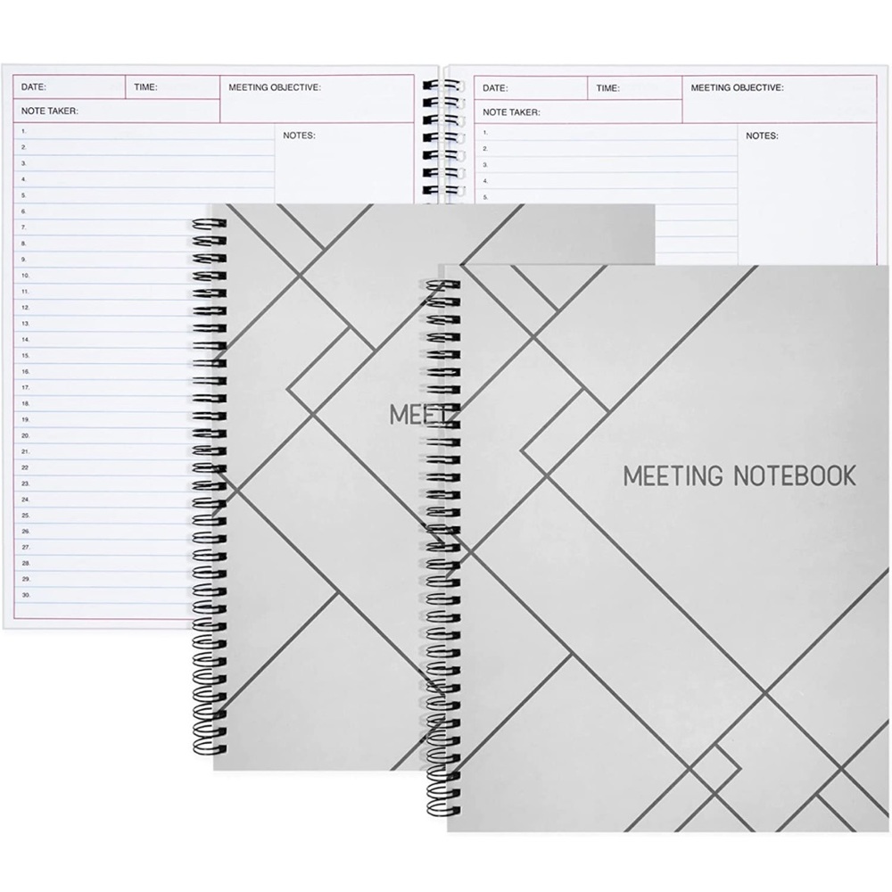 2 - Undated Calendar Journal Meeting Book Daily Notes Taking, Business Planner